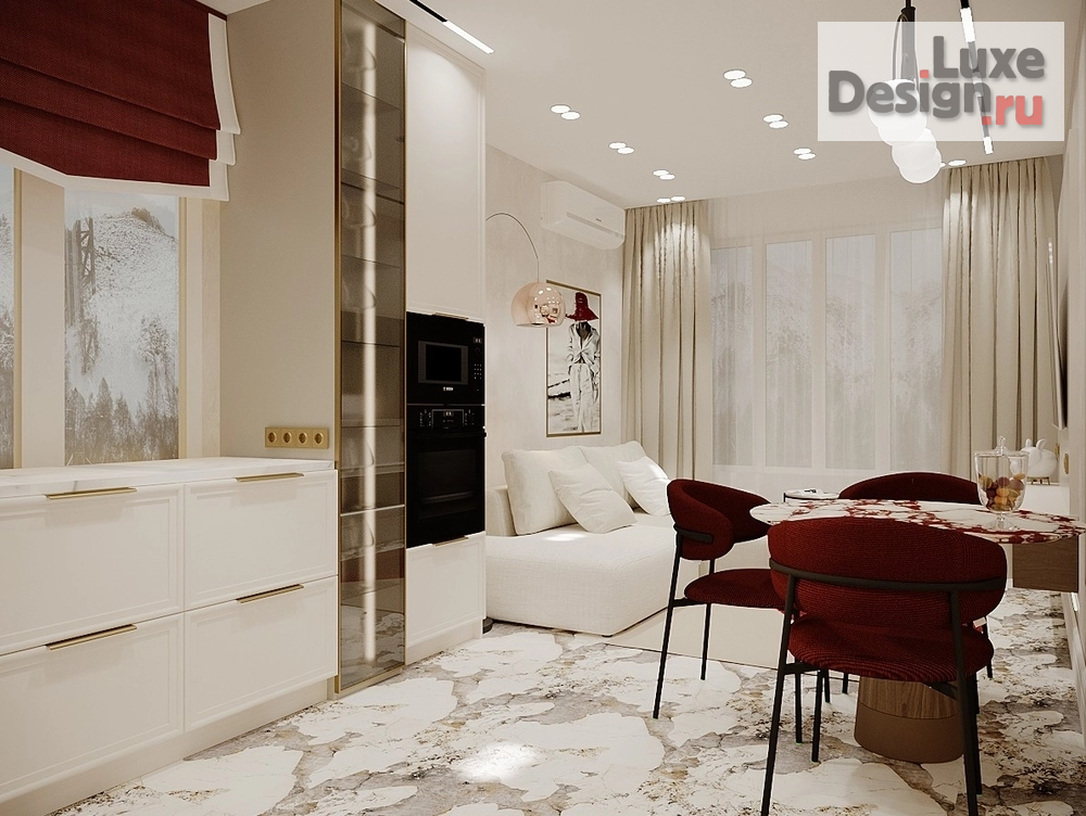 Дизайн интерьера гостиной "Кухня-гостиная" (фото 5)