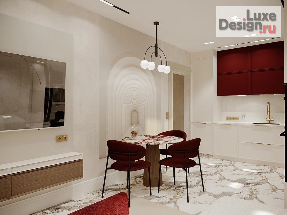 Дизайн интерьера гостиной "Кухня-гостиная" (фото 6)