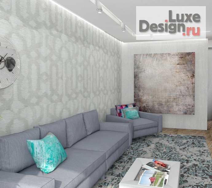 Дизайн интерьера двухкомнатной квартиры "Дизайн гостиной" (фото 1)