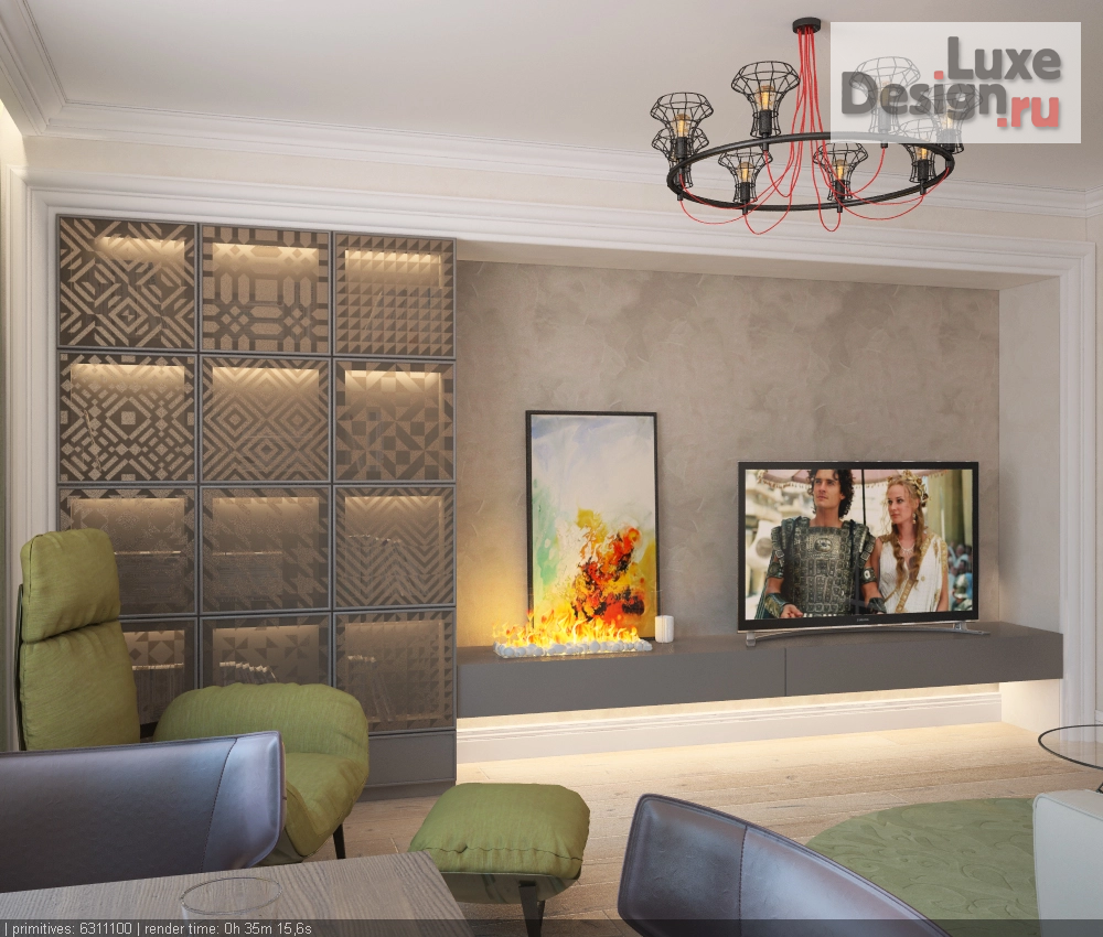 Дизайн интерьера гостиной "Проект кухни-гостиной" (фото 1)