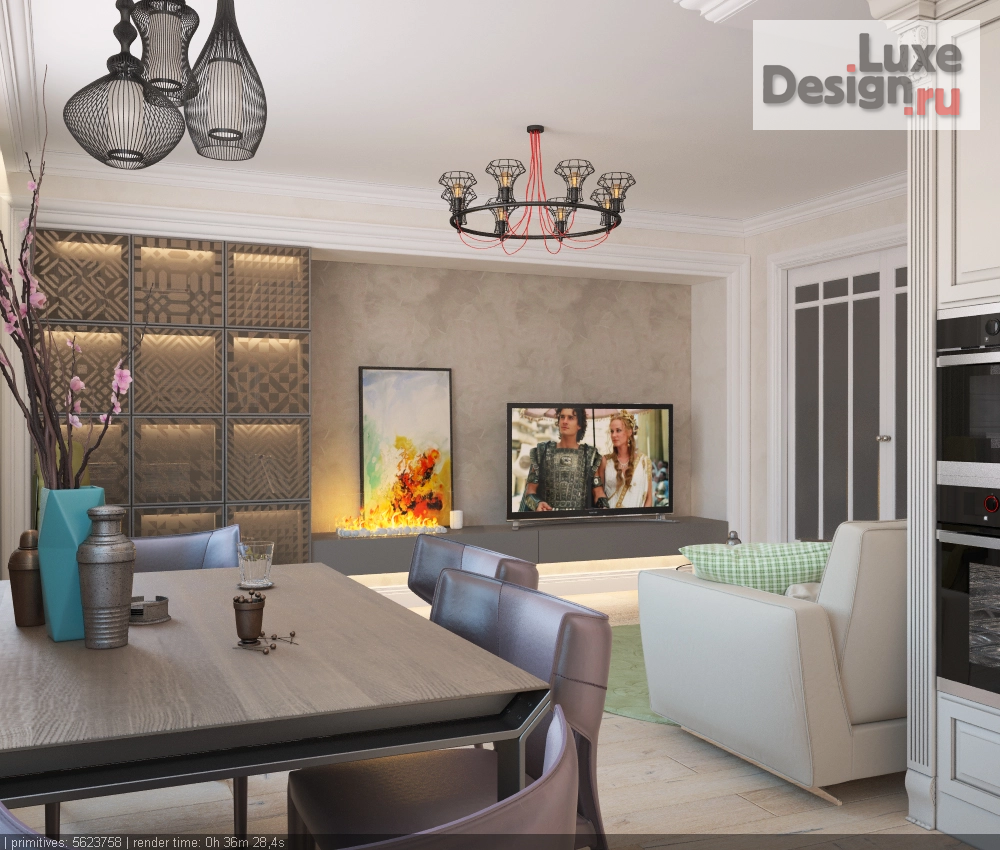 Дизайн интерьера гостиной "Проект кухни-гостиной" (фото 4)