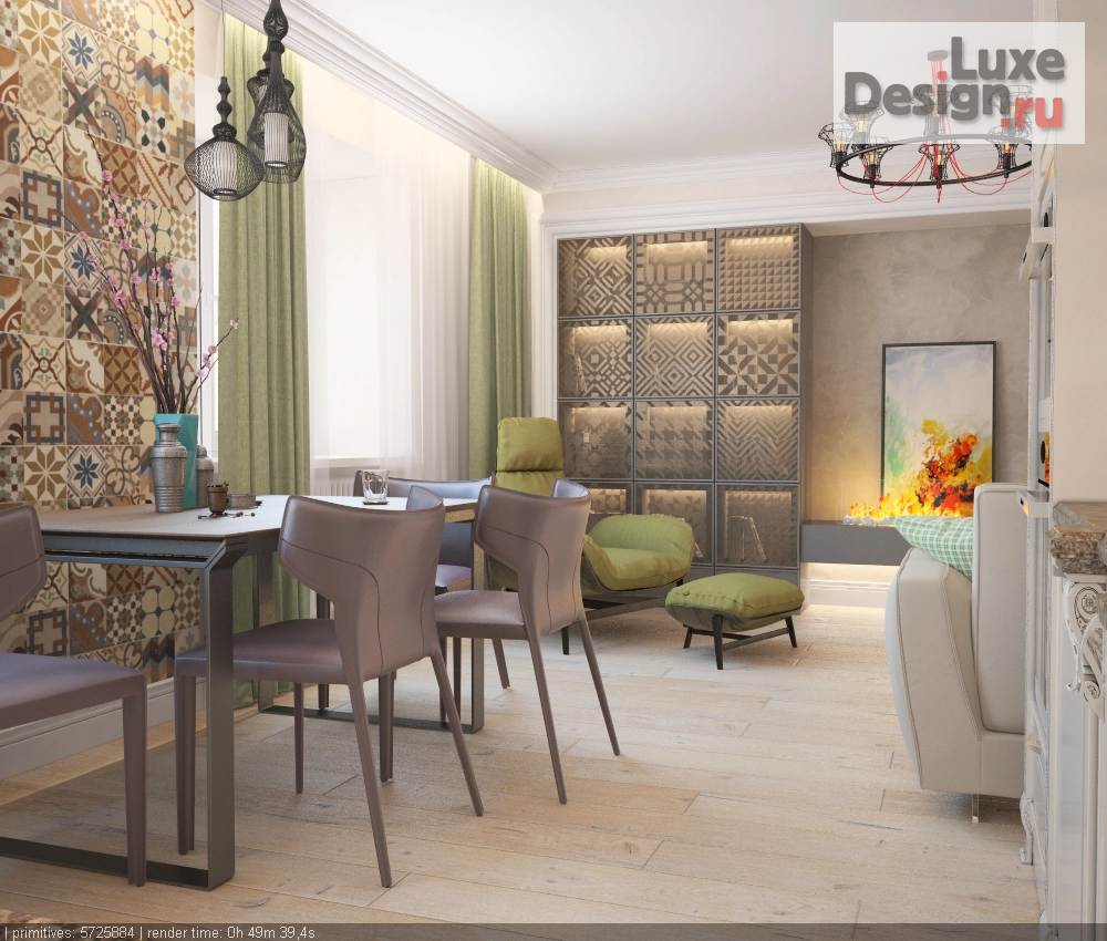 Дизайн интерьера гостиной "Проект кухни-гостиной" (фото 5)