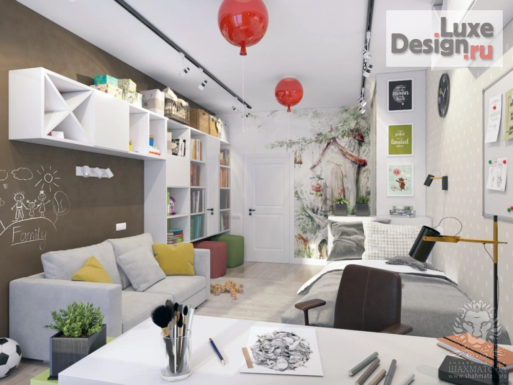 Дизайн интерьера комнаты "Проект детской комнаты" (фото 3)