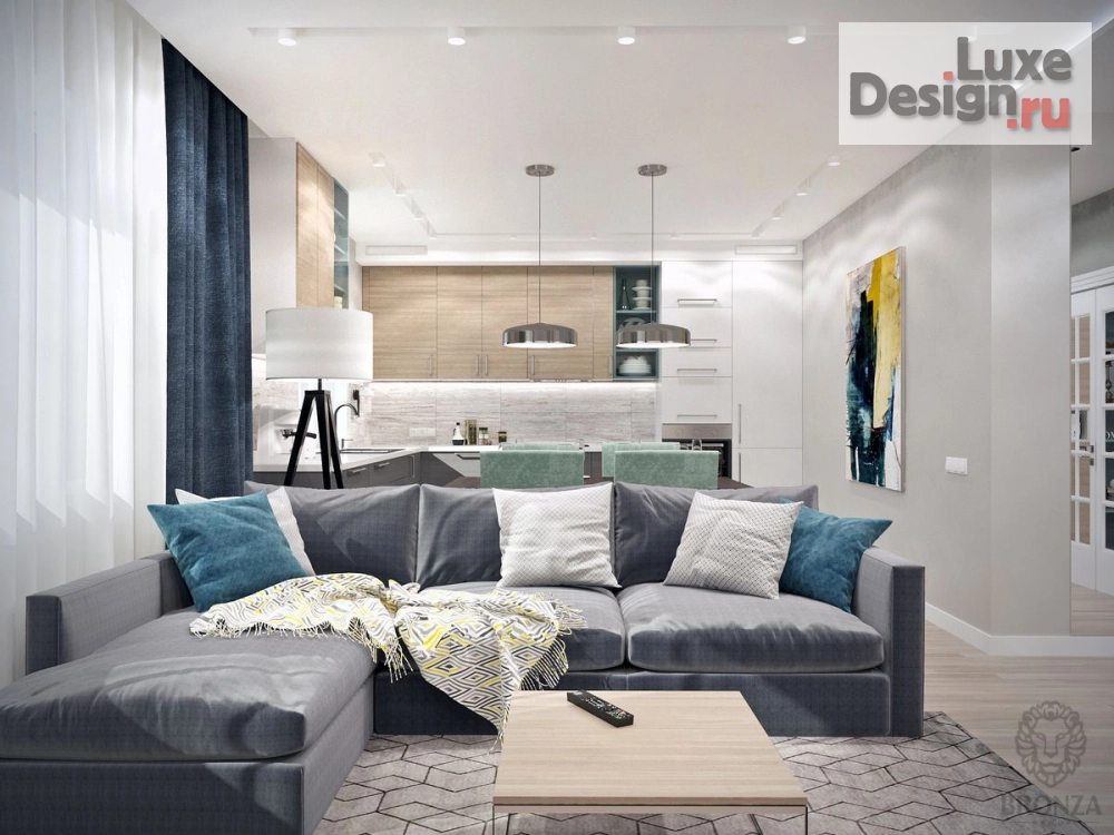 Дизайн интерьера однокомнатной квартиры "ДИЗАЙН-ПРОЕКТ "ДРУЖНЫЙ"" (фото 1)