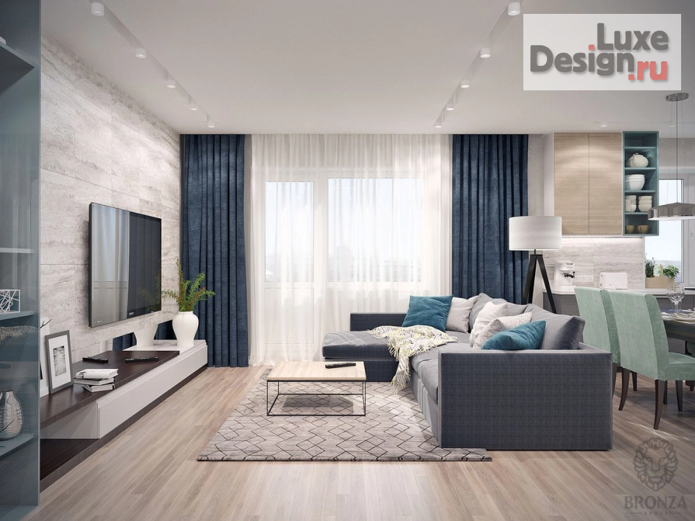 Дизайн интерьера однокомнатной квартиры "ДИЗАЙН-ПРОЕКТ "ДРУЖНЫЙ"" (фото 2)