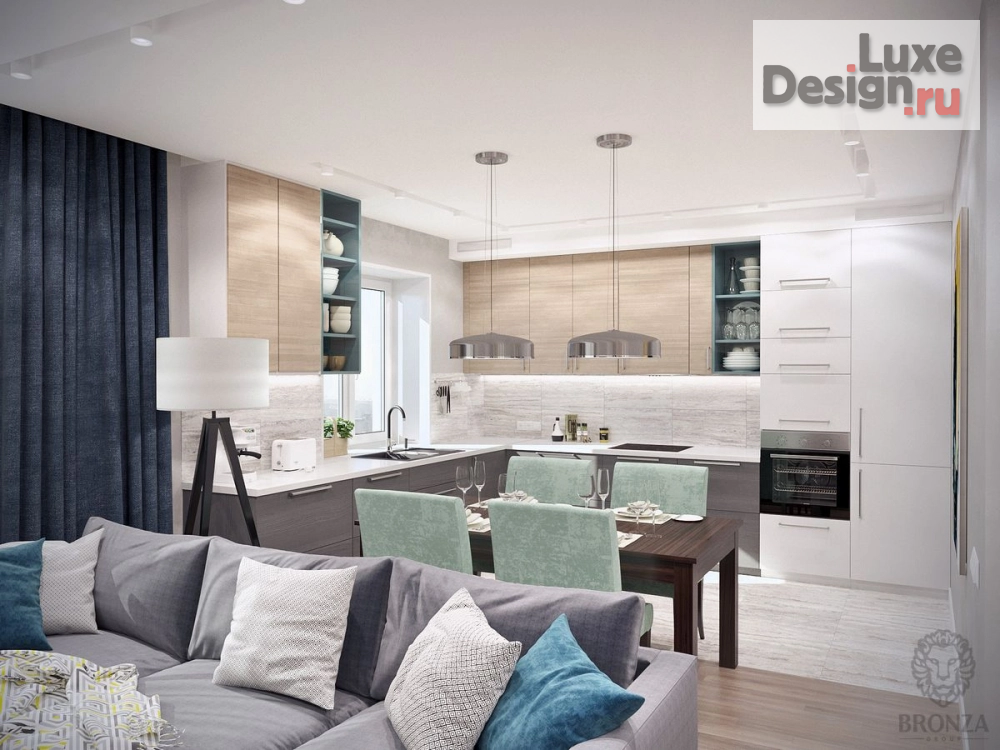 Дизайн интерьера однокомнатной квартиры "ДИЗАЙН-ПРОЕКТ "ДРУЖНЫЙ"" (фото 4)