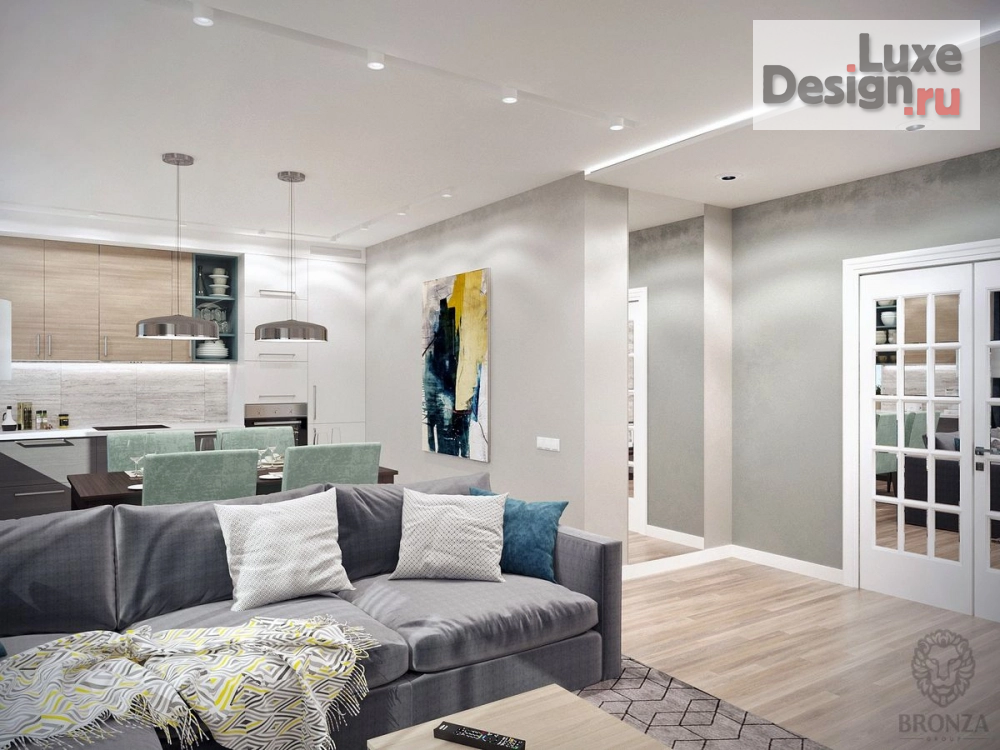 Дизайн интерьера однокомнатной квартиры "ДИЗАЙН-ПРОЕКТ "ДРУЖНЫЙ"" (фото 5)