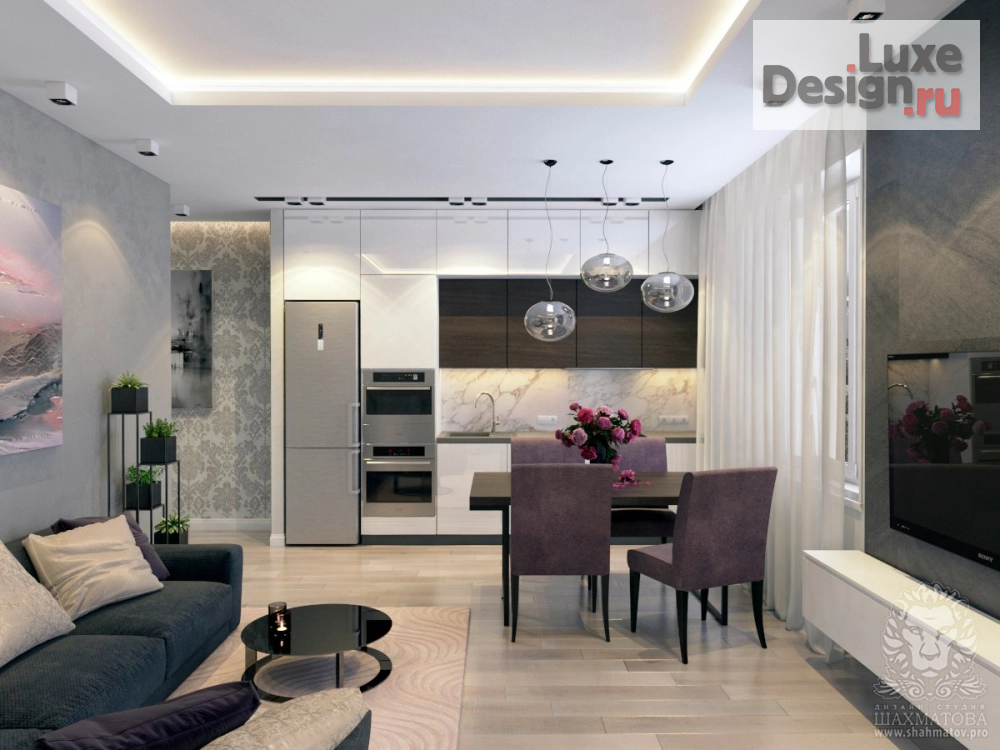 Дизайн интерьера комнаты "Проект кухни-гостиной" (фото 2)