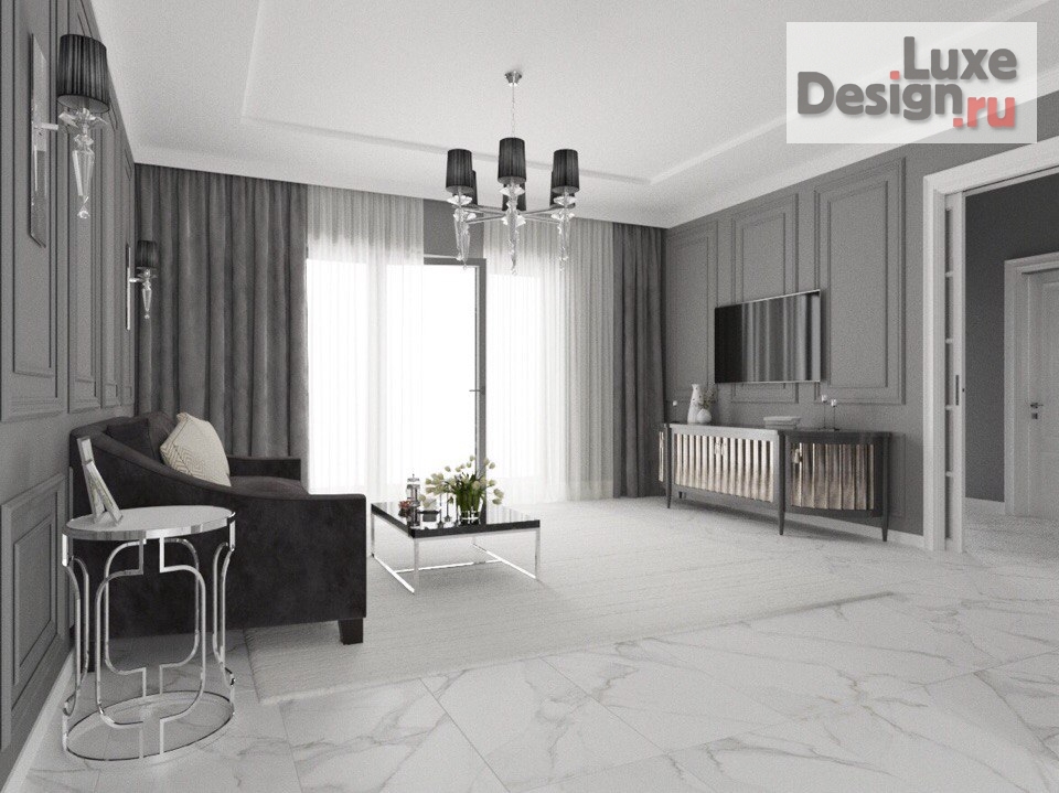 Дизайн интерьера комнаты "Проект гостиной" (фото 2)