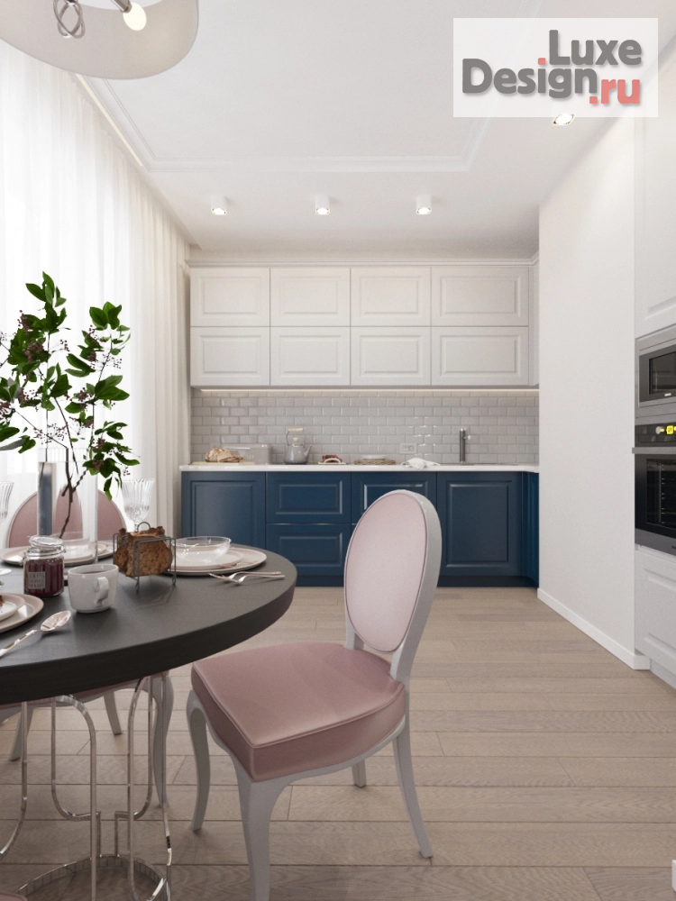 Дизайн интерьера трехкомнатной квартиры "Кухня-гостиная Новосибирск" (фото 3)