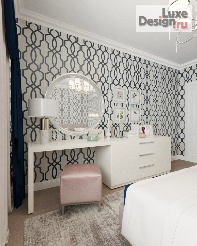 Дизайн интерьера трехкомнатной квартиры "Спальня в г.Новосибирск" (фото 3)