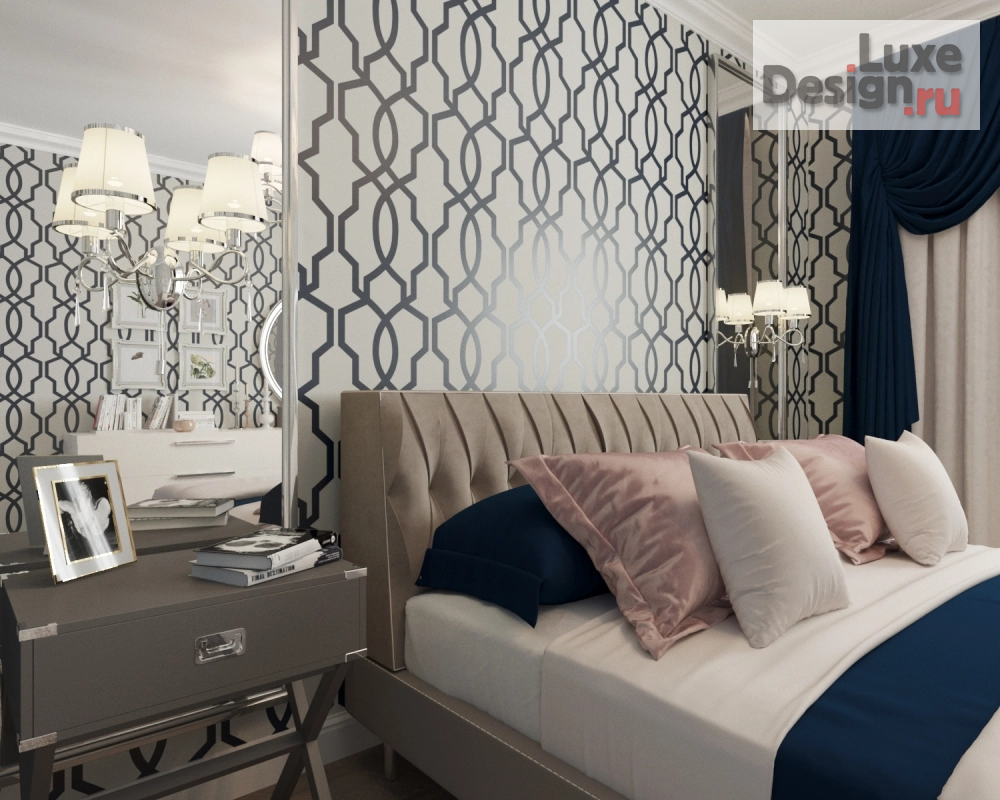 Дизайн интерьера трехкомнатной квартиры "Спальня в г.Новосибирск" (фото 4)