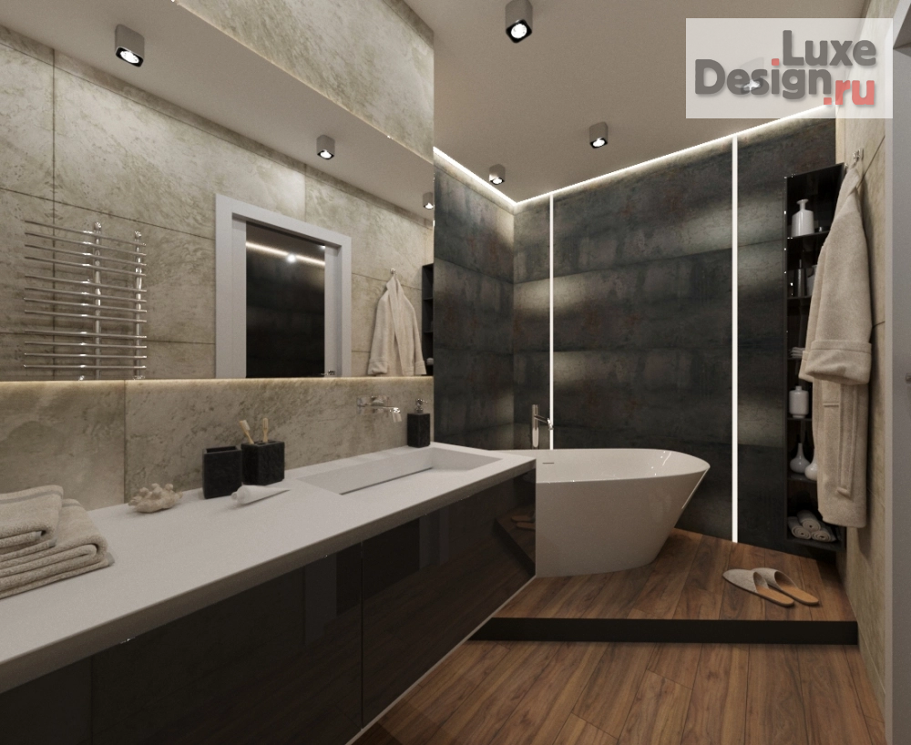 Дизайн интерьера ванной "Ванная комната г.Новосибирск" (фото 1)