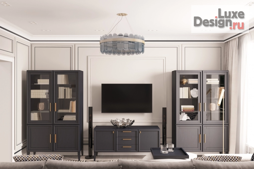 Дизайн интерьера гостиной "Гостиная в частном доме. Неоклассика." (фото 2)