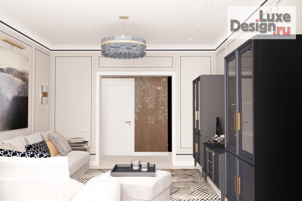 Дизайн интерьера гостиной "Гостиная в частном доме. Неоклассика." (фото 3)