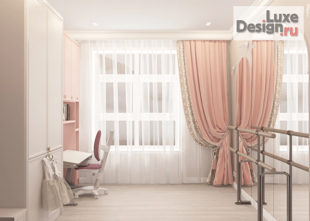 Дизайн интерьера четырехкомнатной квартиры "Дизайн интерера комнаты для девочки" (фото 3)