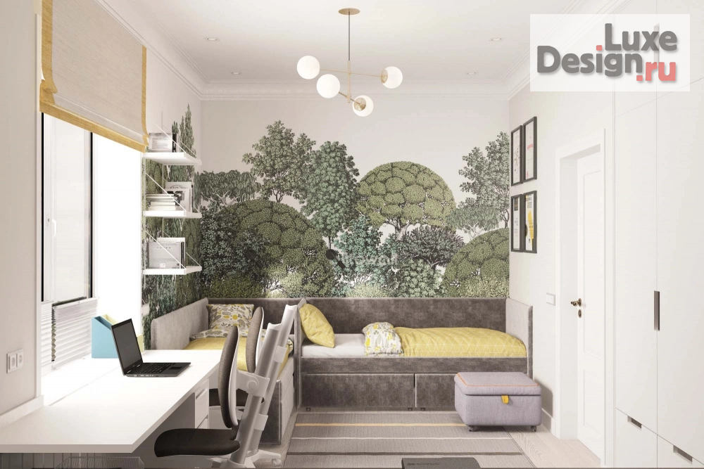 Дизайн интерьера коттеджа "Дизайн интерьера детской Славгород" (фото 3)