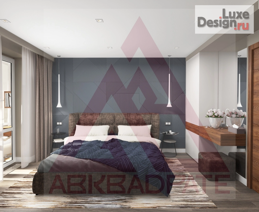 Дизайн интерьера квартиры "Спальня в двушке Барнаул" (фото 1)