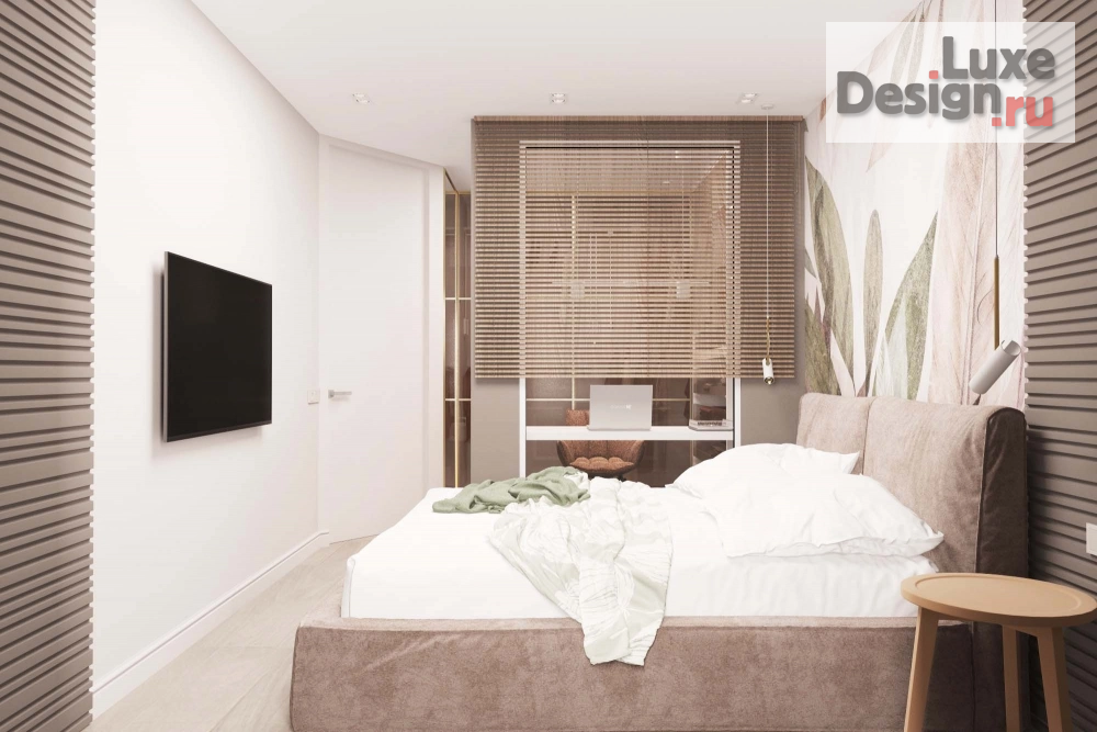Дизайн интерьера двухкомнатной квартиры "Спальня в квартире (ЖК АКВАМАРИН)" (фото 3)