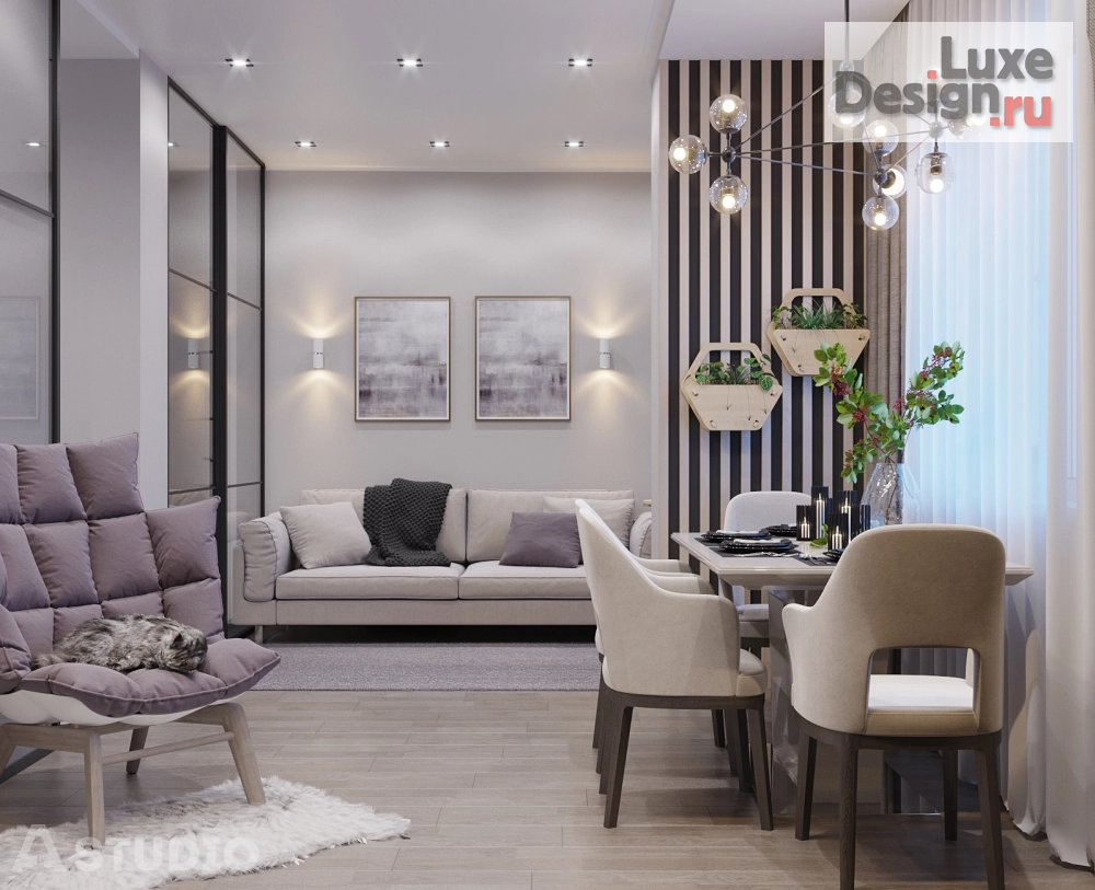 Дизайн интерьера трехкомнатной квартиры "Квартира в г. Барнаул" (фото 1)