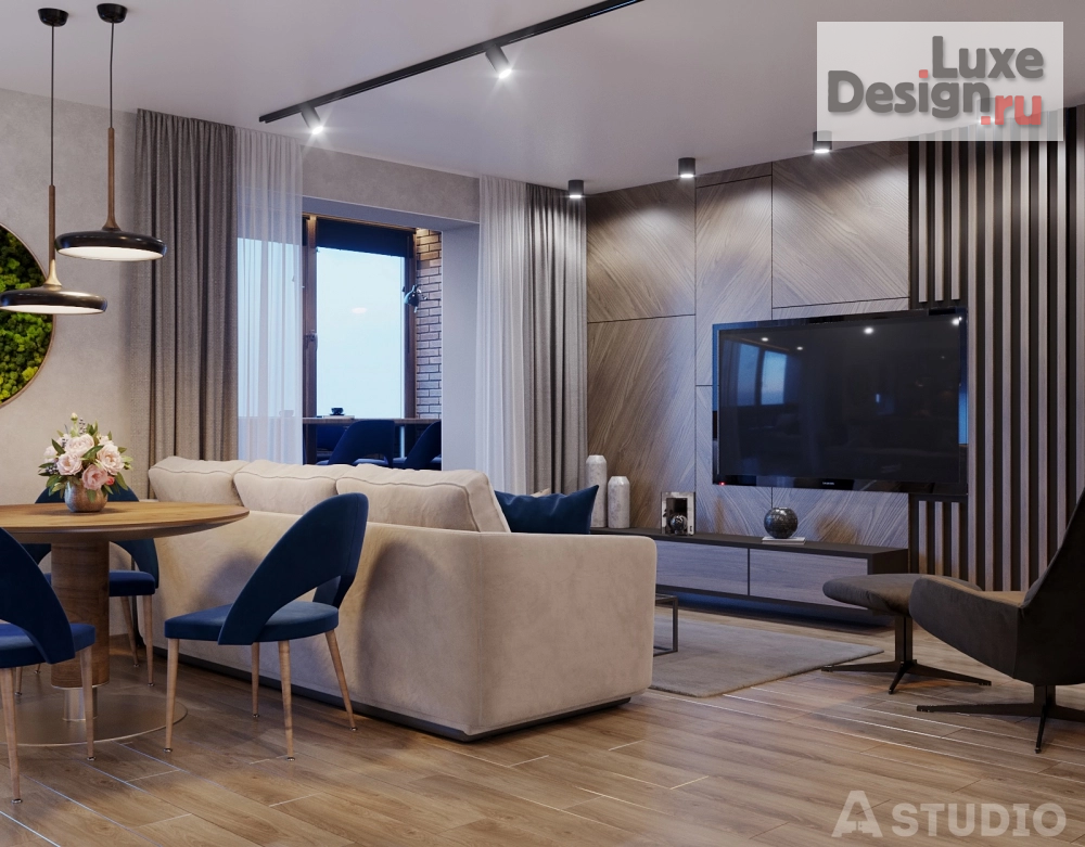 Дизайн интерьера четырехкомнатной квартиры "Интерьер квартиры для большой  семьи, г. Барнаул" (фото 3)