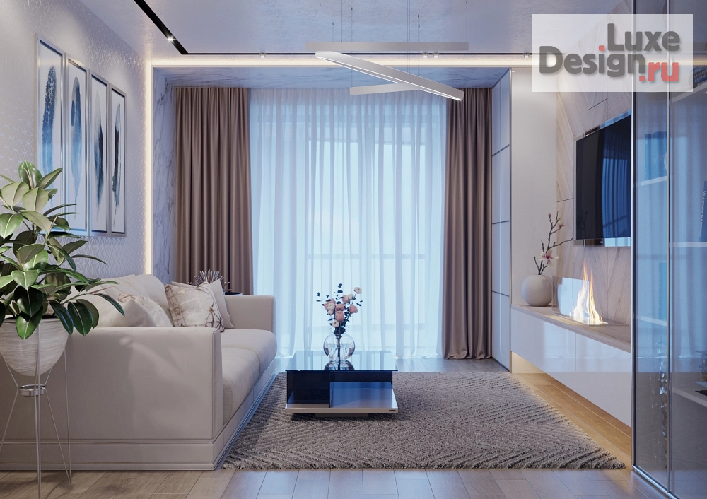 Дизайн интерьера трехкомнатной квартиры "Интерьер квартиры на ул. Приречная, г. Барнаул" (фото 9)