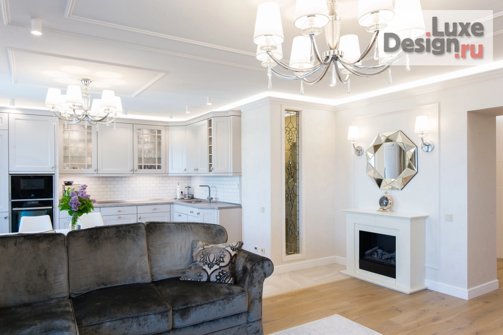 Дизайн интерьера четырехкомнатной квартиры "Реализация проекта "Неоклассика"" (фото 3)