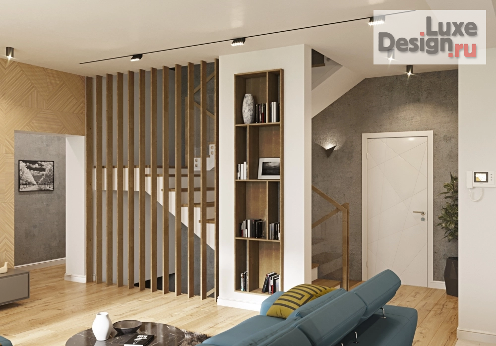 Дизайн интерьера загородного дома "" Времена года"  Проект загородного жилого дома с мансардой, подвалом и гаражом. 240 кв.м." (фото 2)