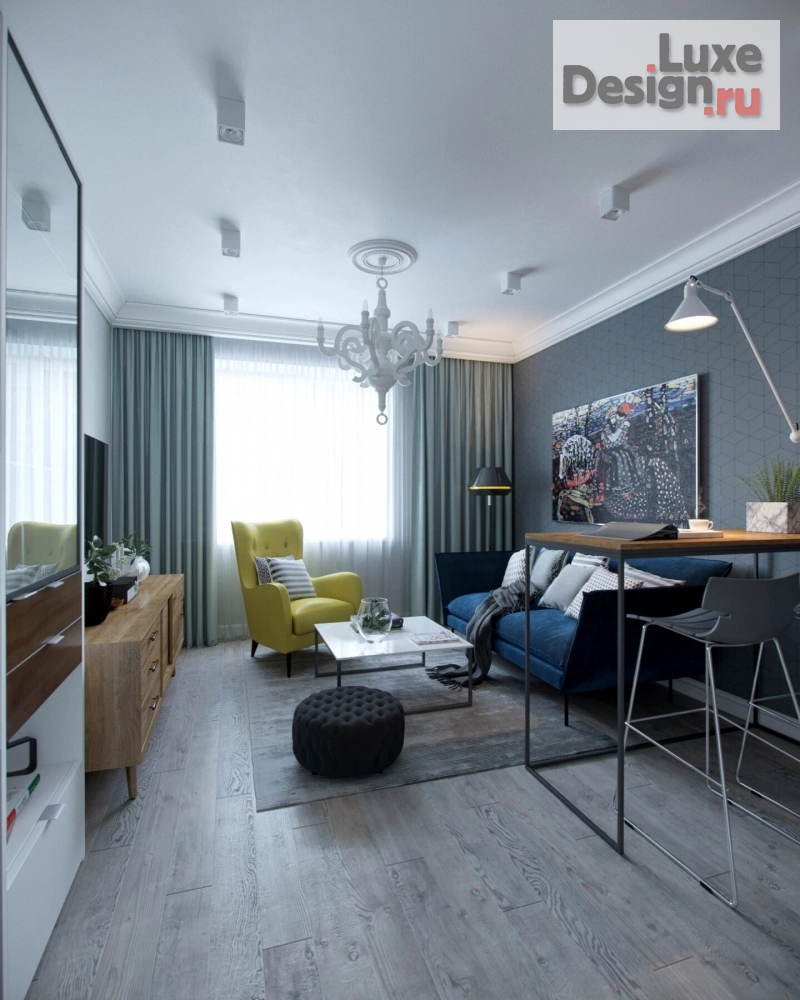 Дизайн интерьера гостиной "Проект интерьера гостиной" (фото 2)