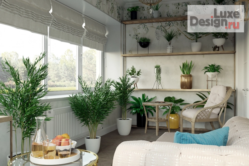 Дизайн интерьера загородного дома "Зимний сад" (фото 2)