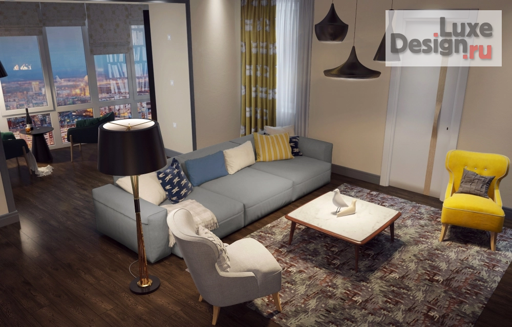 Дизайн интерьера гостиной "Интерьер в современном стиле" (фото 1)