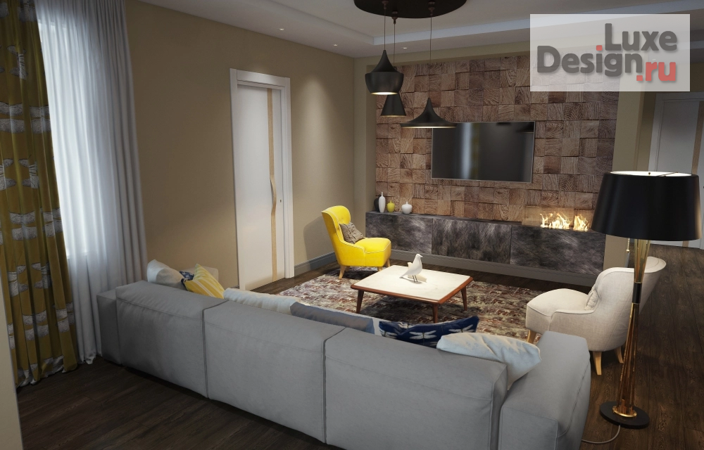 Дизайн интерьера гостиной "Интерьер в современном стиле" (фото 4)