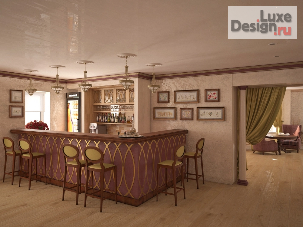 Дизайн интерьера ресторана "бар в отеле" (фото 2)