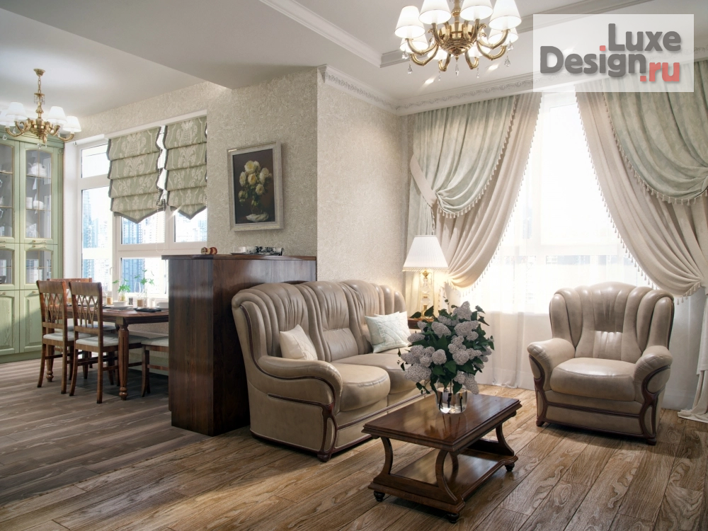 Дизайн интерьера трехкомнатной квартиры "Квартира в классичекском стиле " (фото 9)