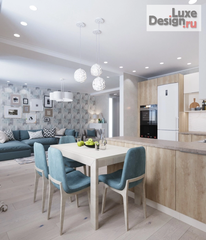 Дизайн интерьера трехкомнатной квартиры "Квартира на Взлетной" (фото 3)