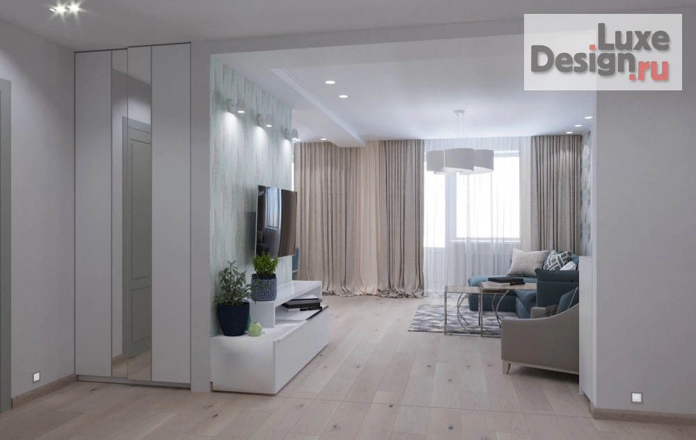 Дизайн интерьера трехкомнатной квартиры "Квартира на Взлетной" (фото 4)