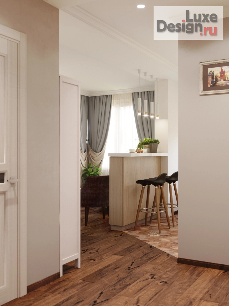 Дизайн интерьера трехкомнатной квартиры "Квартира в новостройке на ул. Интернациональная, 49" (фото 6)