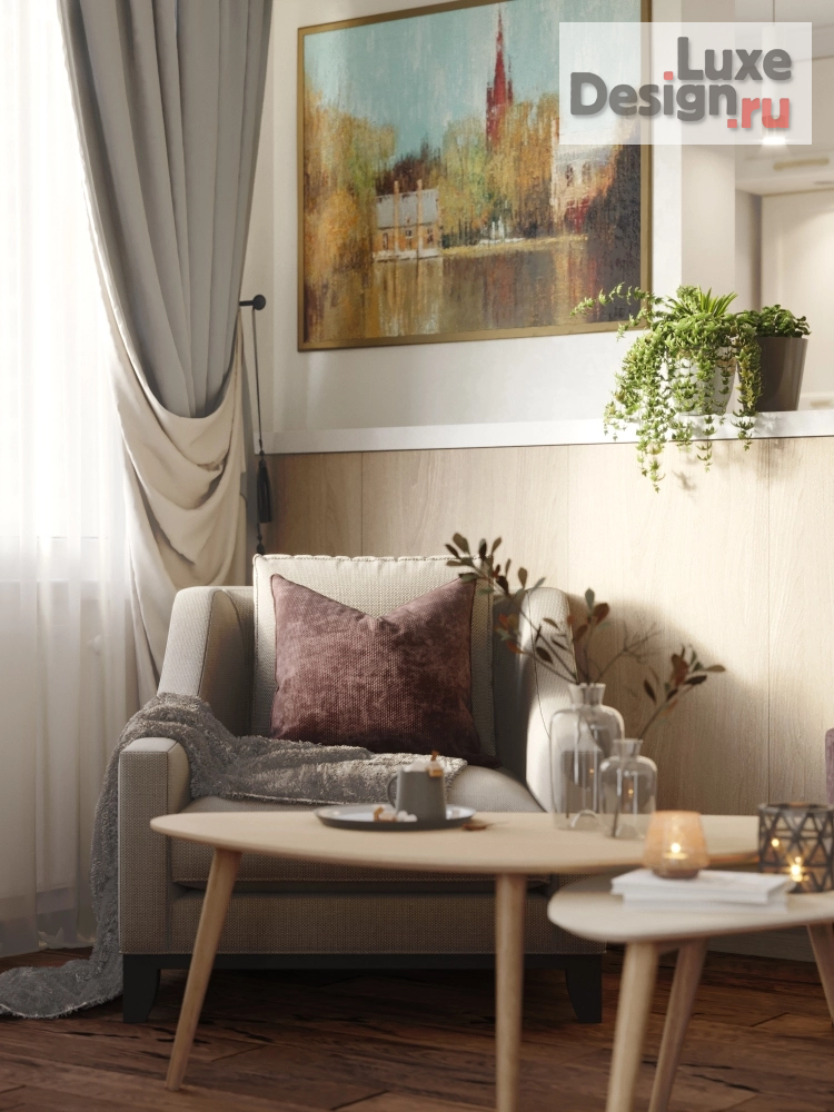 Дизайн интерьера трехкомнатной квартиры "Квартира в новостройке на ул. Интернациональная, 49" (фото 1)