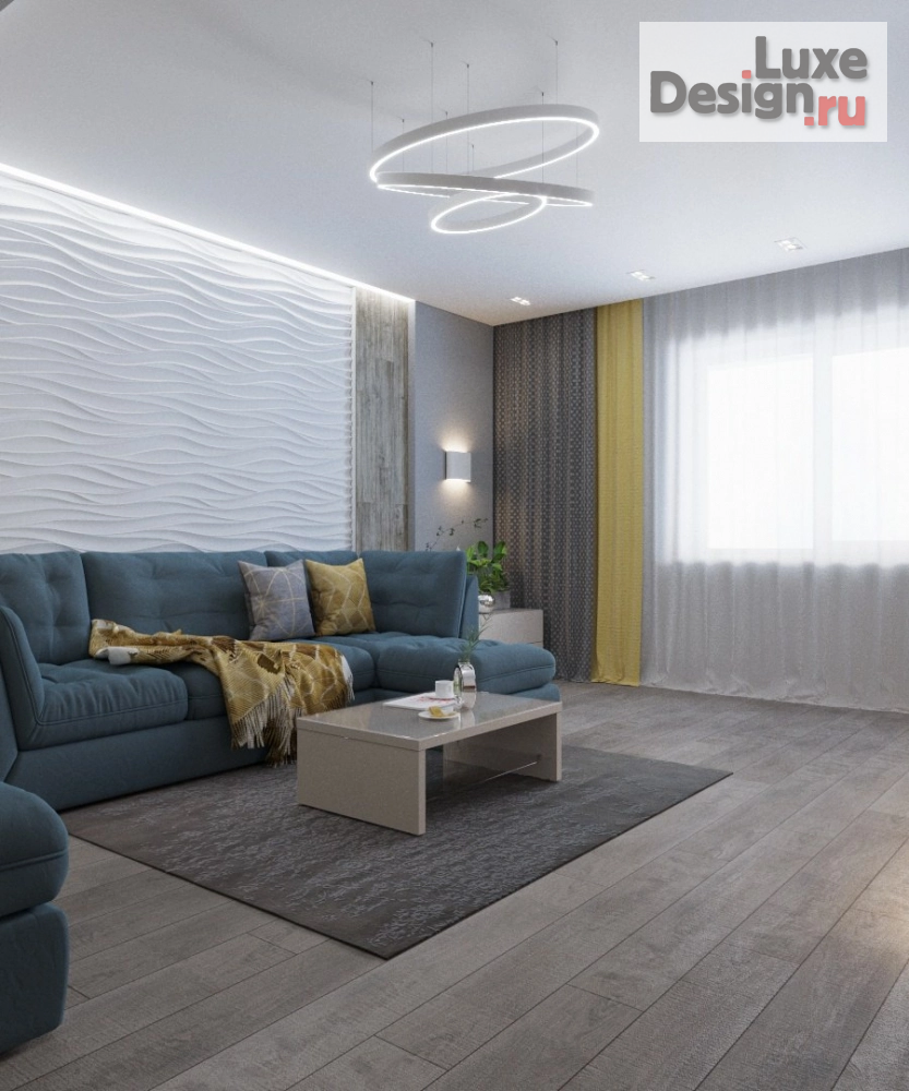 Дизайн интерьера трехкомнатной квартиры "Квартира на Власихинской в современном стиле" (фото 1)