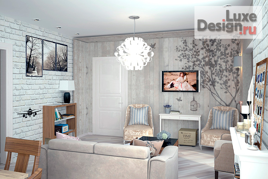 Дизайн интерьера двухкомнатной квартиры "Квартира для топ модели в стиле Фьюжн г. Барнаул" (фото 7)