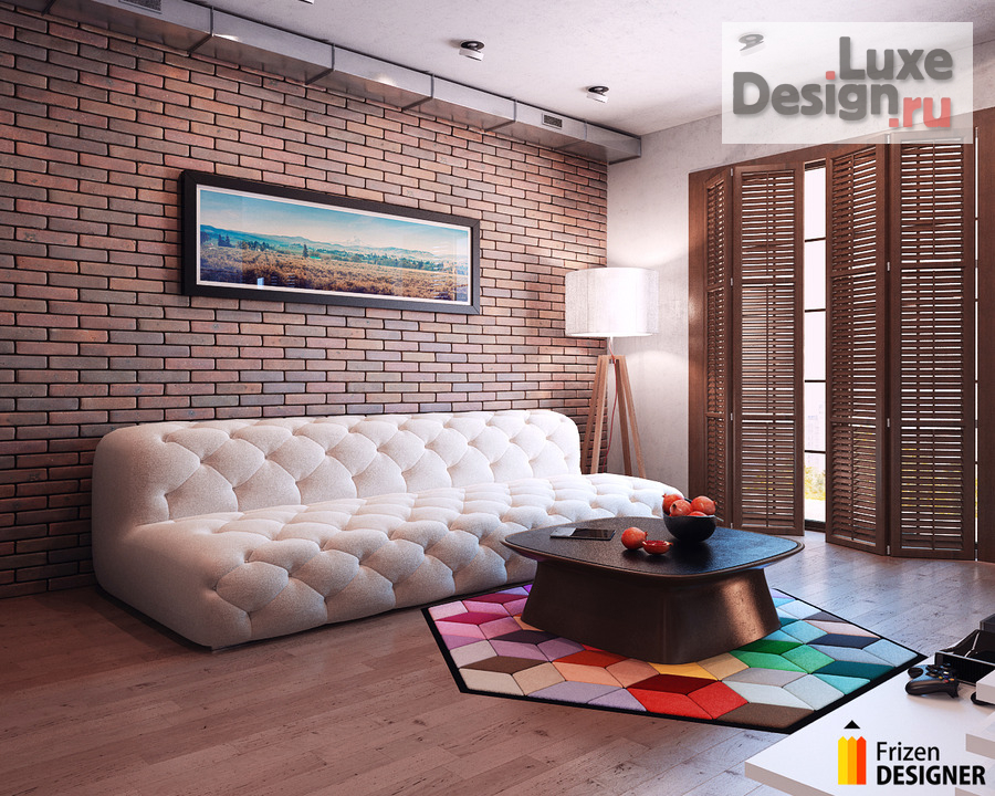 Дизайн интерьера квартиры "Дизайн квартиры холостяка. Сочетание стилей Лофт и Модерн." (фото 1)