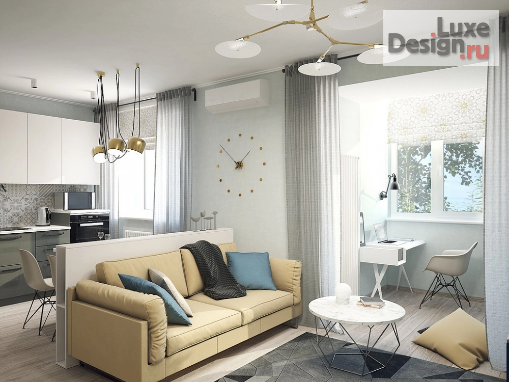 Дизайн интерьера однокомнатной квартиры "ДИЗАЙН-ПРОЕКТ НЕБОЛЬШОЙ КВАРТИРЫ" (фото 1)