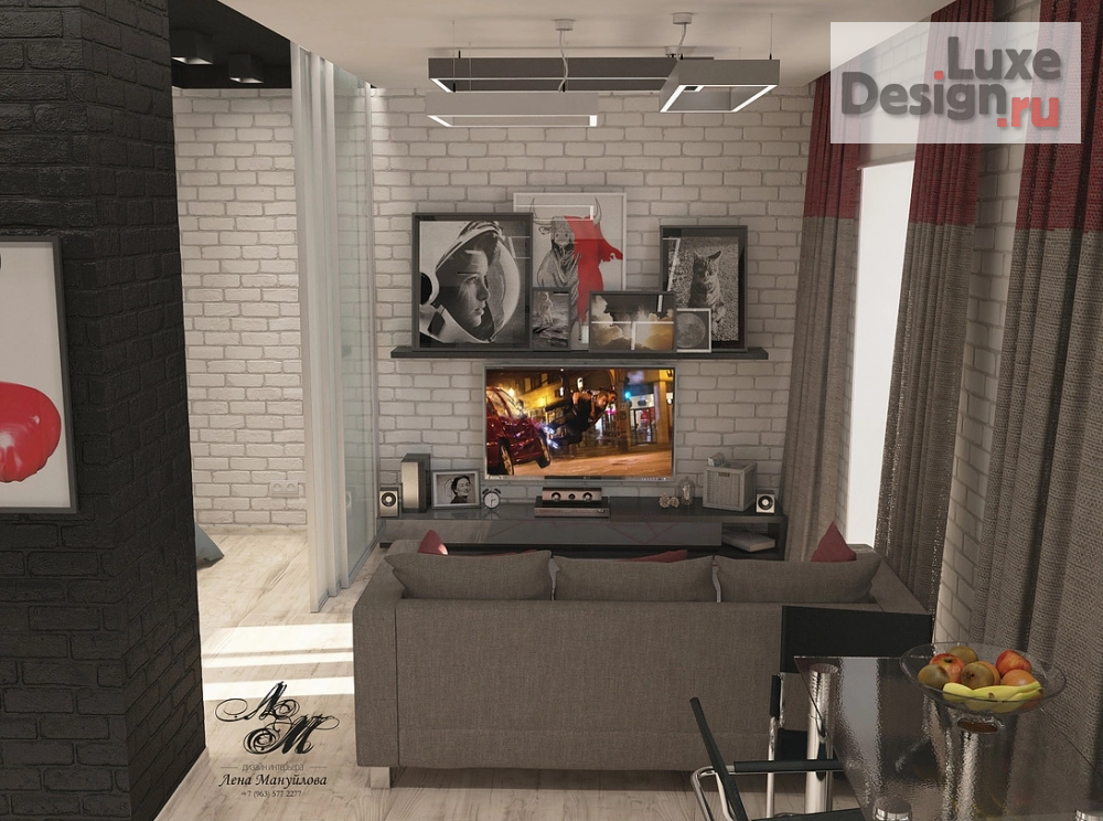 Дизайн интерьера квартиры "Проект квартиры в стиле лофт" (фото 6)