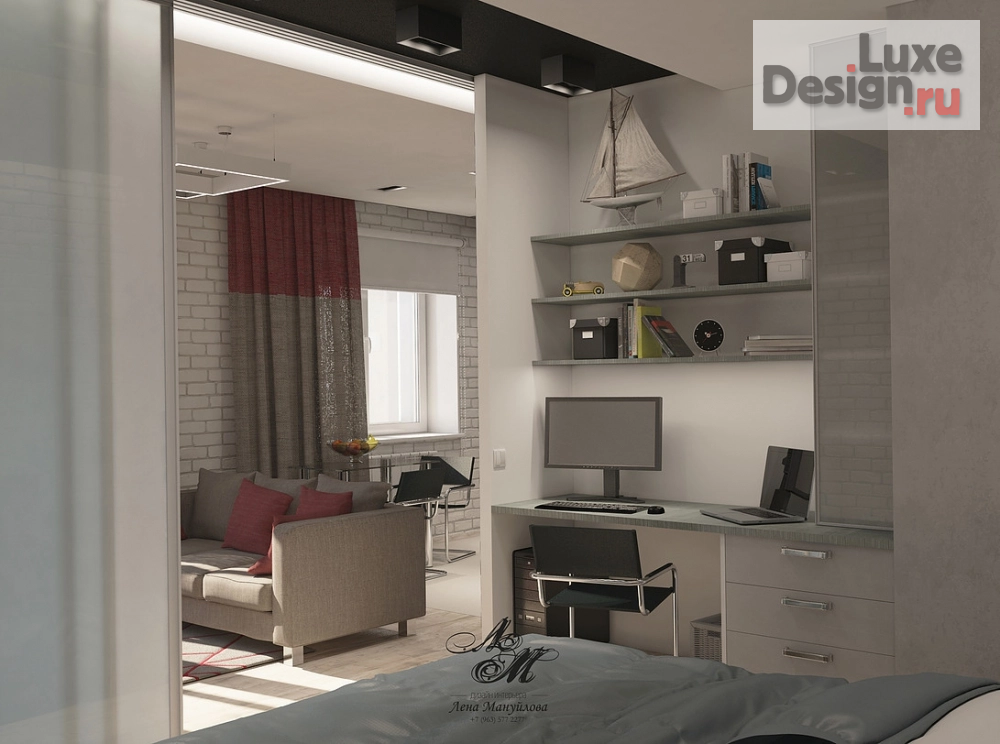 Дизайн интерьера квартиры "Проект квартиры в стиле лофт" (фото 3)