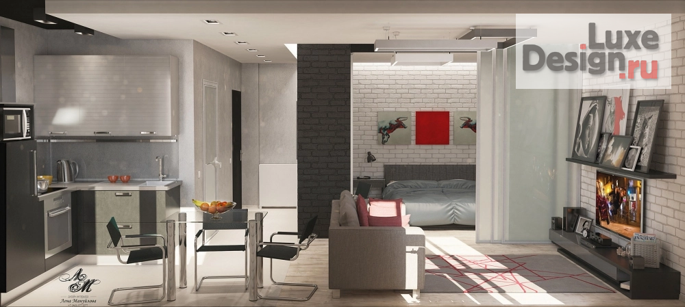 Дизайн интерьера квартиры "Проект квартиры в стиле лофт" (фото 7)