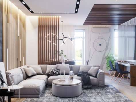 Дизайн интерьера квартир в Барнауле "Кухня-гостиная"