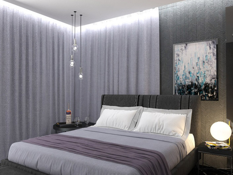 Дизайн интерьера трехкомнатной квартиры в Барнауле "Дизайн спальни"