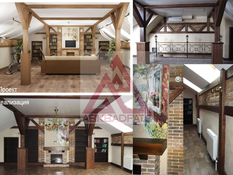 Дизайн интерьера мансарды в Барнауле "Комната отдыха на мансарде таунхауса"