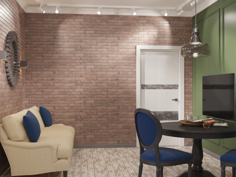 Дизайн интерьера квартир в Барнауле "Гостиная /кухня лофт"